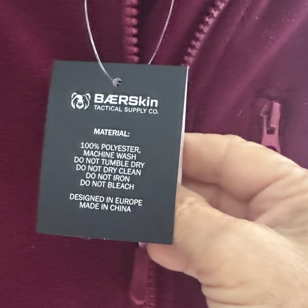 Bearskin Wine Red Full-Zip Hooded Fleece Jacket - Picture 2 of 4